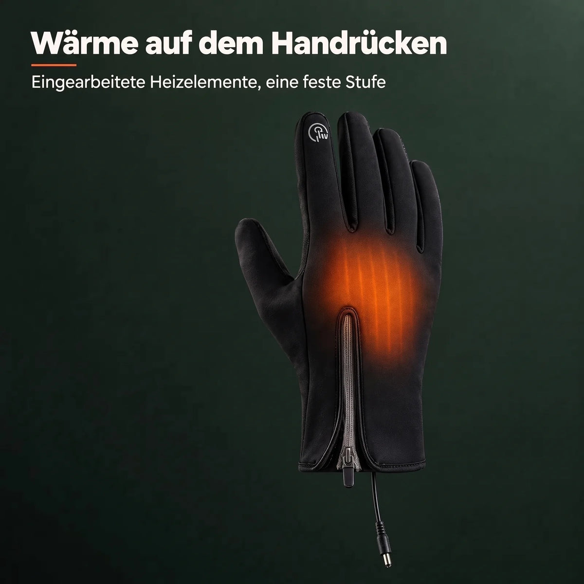 Beheizter Handrücken des Griff – eingearbeitete Heizelemente, eine feste Stufe